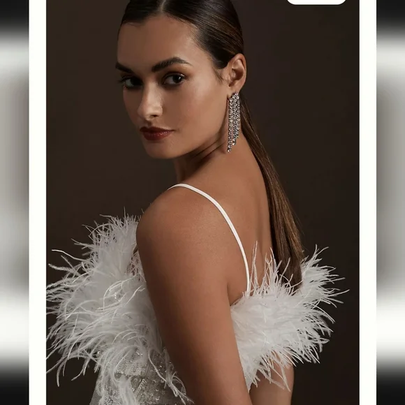 Audrey Adele Adelaide Feather & Sequin Mini Dress - Picture 5 of 11